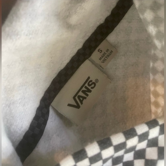 Boys Vans Checkers Hoodie Sz Small Checkerboard Pullover Front Pouch Pocket - Picture 4 of 8